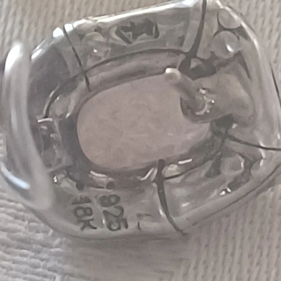 John Hardy Bamboo Rose Quartz Earrings, SS & 18k Gold - Picture 7 of 10